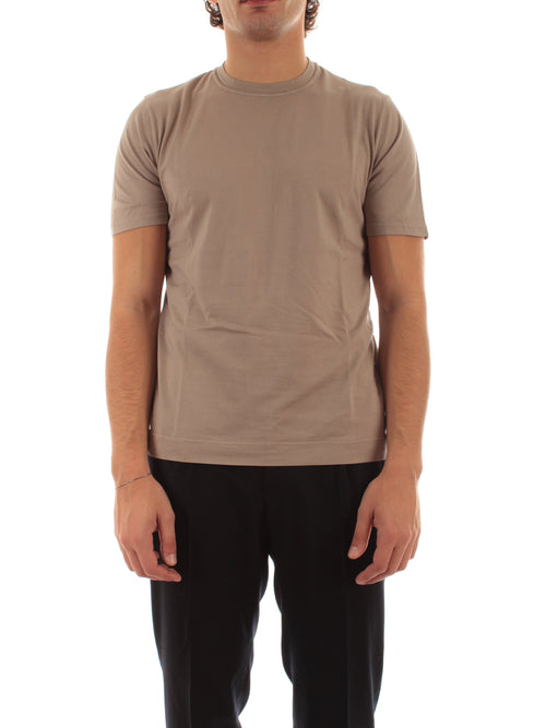 Fedeli T-shirt extreme in jersey di cotone Giza da uomo taupe