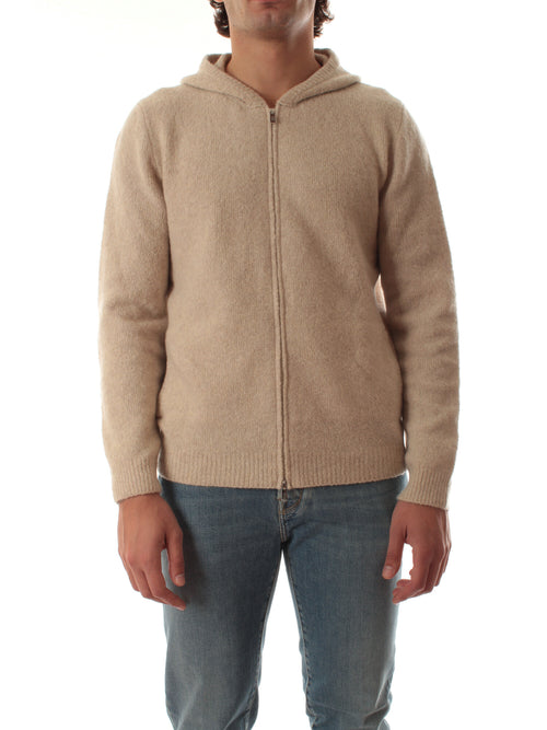 Fedeli felpa con cappuccio da uomo beige