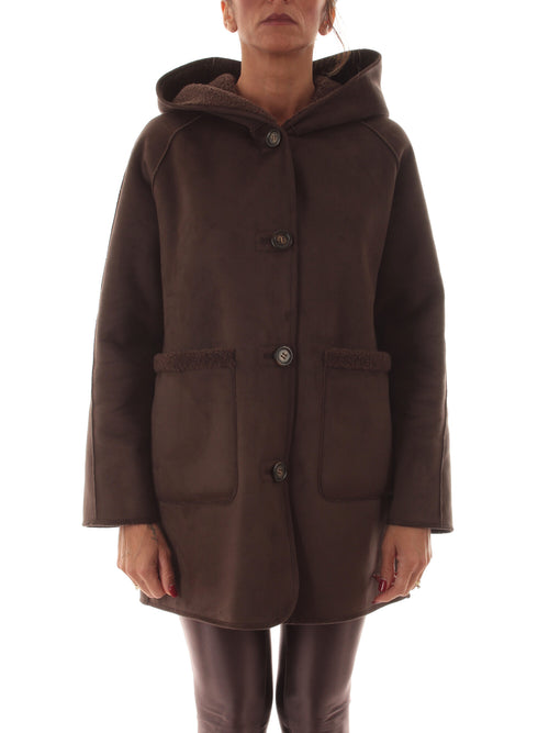 Emme Marella GAVETTA caban reversibile da donna testa di moro