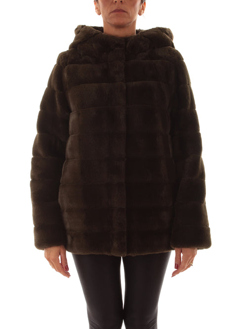 Emme Marella SEM ecopelliccia da donna cachi scuro