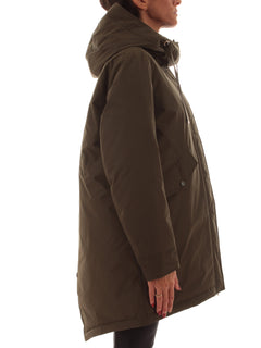 Emme Marella parka in taffetà tecnico da donna cachi scuro
