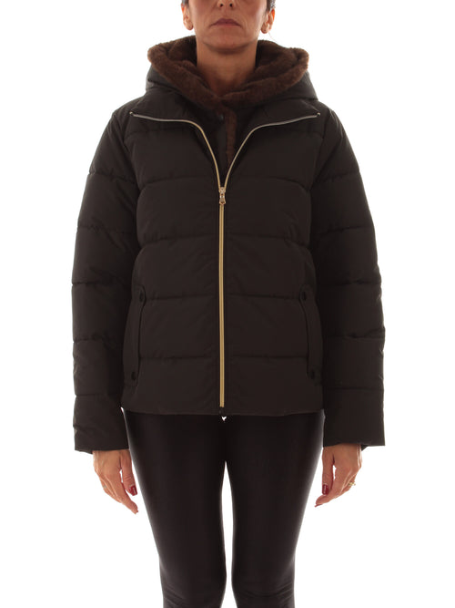 Emme Marella RETORE piumino corta in taffetà da donna nero