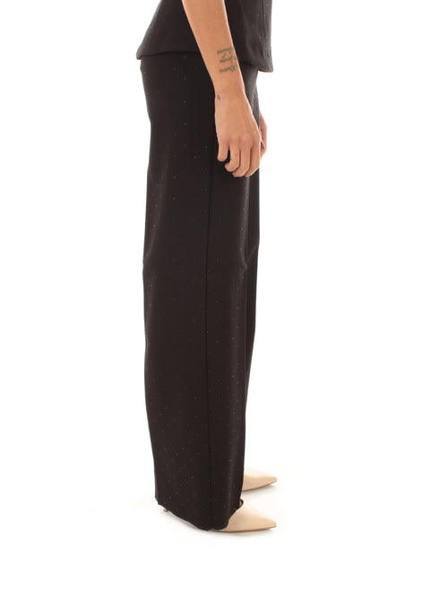 Emme Marella POLA pantaloni dritti da donna nero