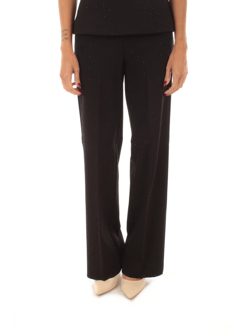 Emme Marella POLA pantaloni dritti da donna nero