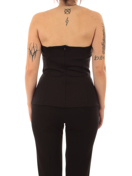 Emme Marella SULMONA top a fascia da donna nero
