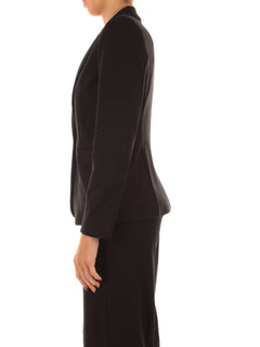 Emme Marella LINCE blazer in jersey con applicazioni da donna nero