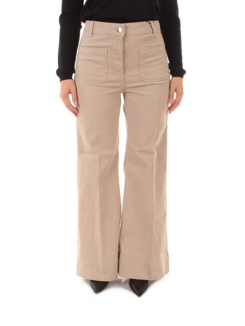 Emme Marella RUSPA pantalone slim flare da donna cacha