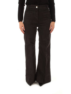 Emme Marella RUSPA pantalone slim flare da donna grigio scuro