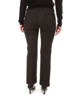 Emme Marella DORIA pantalone flare in twill da donna grigio scuro