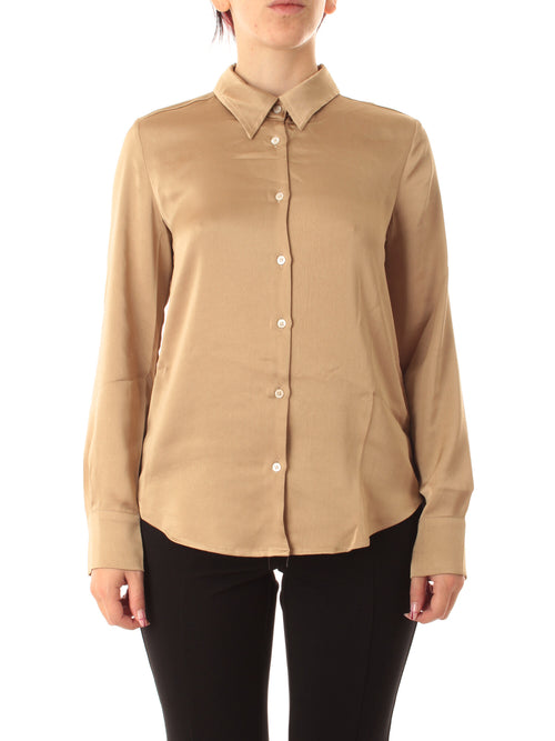 Emme Marella FLERES camicia in raso martellato da donna miele