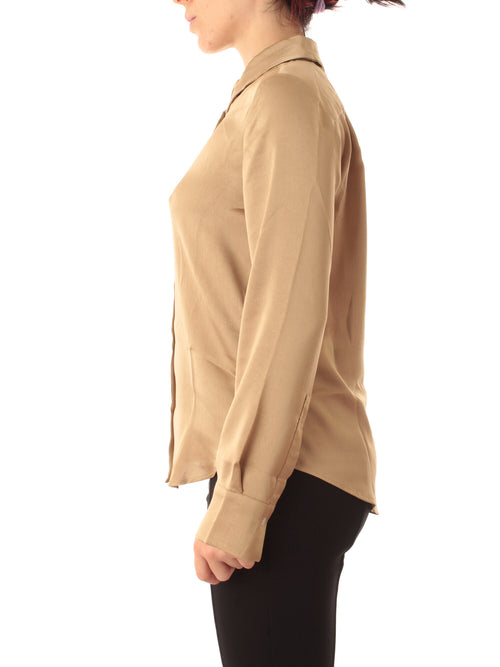 Emme Marella FLERES camicia in raso martellato da donna miele