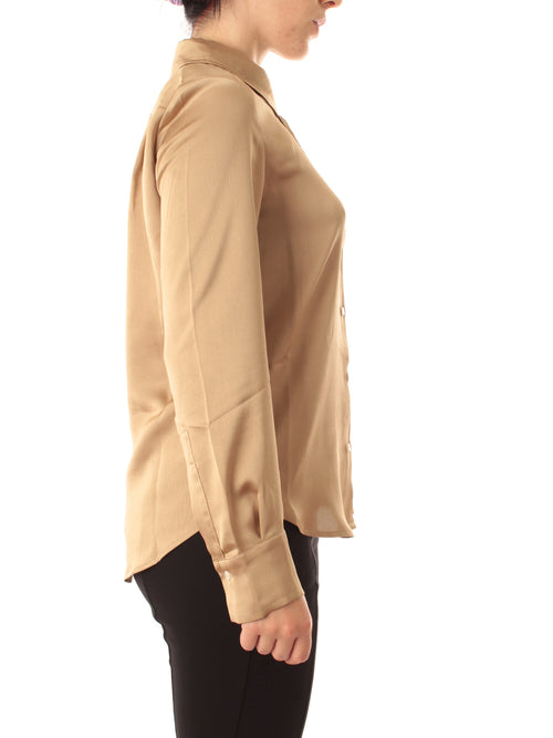 Emme Marella FLERES camicia in raso martellato da donna miele