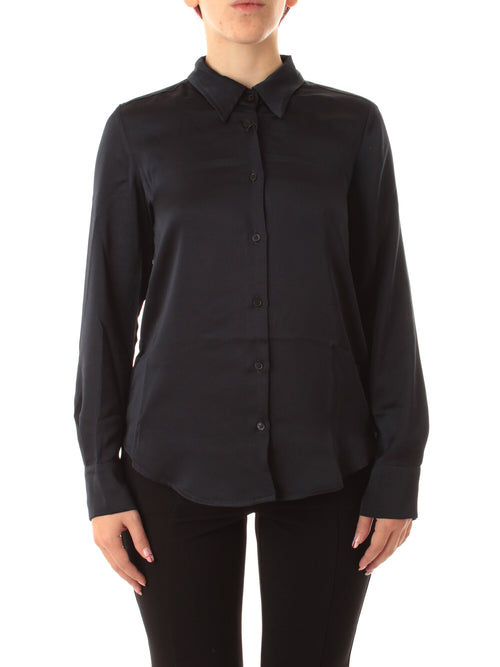 Emme Marella FLERES camicia in raso martellato da donna blu