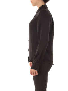 Emme Marella FLERES camicia in raso martellato da donna nero