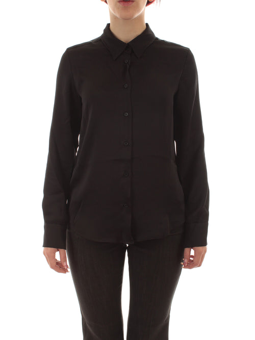Emme Marella FLERES camicia in raso martellato da donna nero