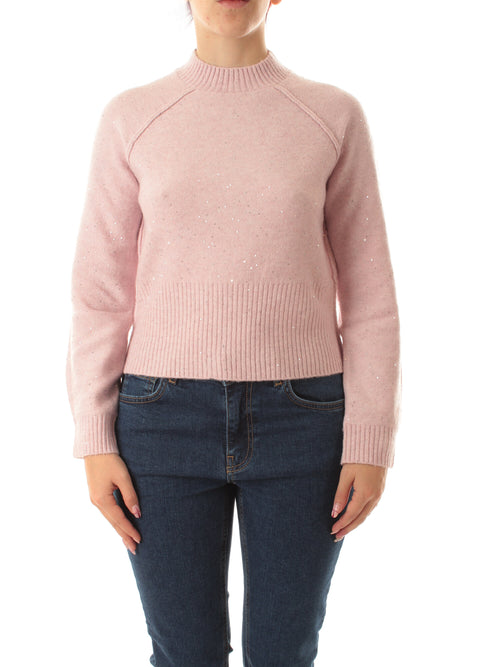 Emme Marella VENOSA maglia cropped da donna cipria