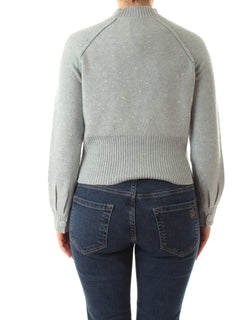 Emme Marella VENOSA maglia cropped da donna azzurro