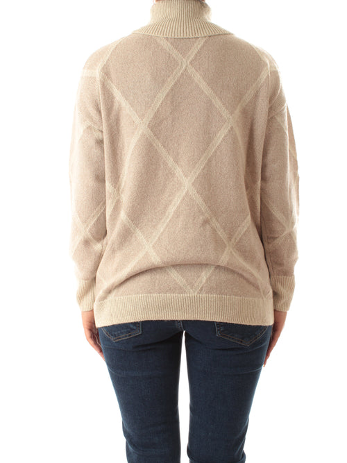 Emme Marella DORATO maglia oversize con collo alto da donna cacha