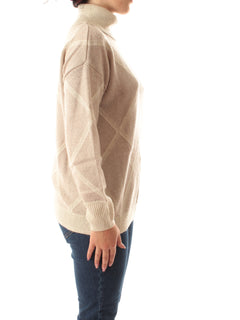 Emme Marella DORATO maglia oversize con collo alto da donna cacha