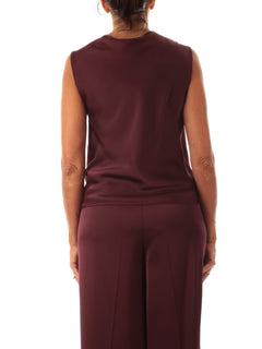 Iblues CALOTTE top in raso da donna bordeaux