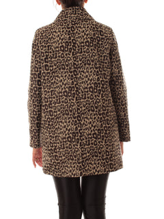 Iblues RELAX cappotto animalier da donna beige