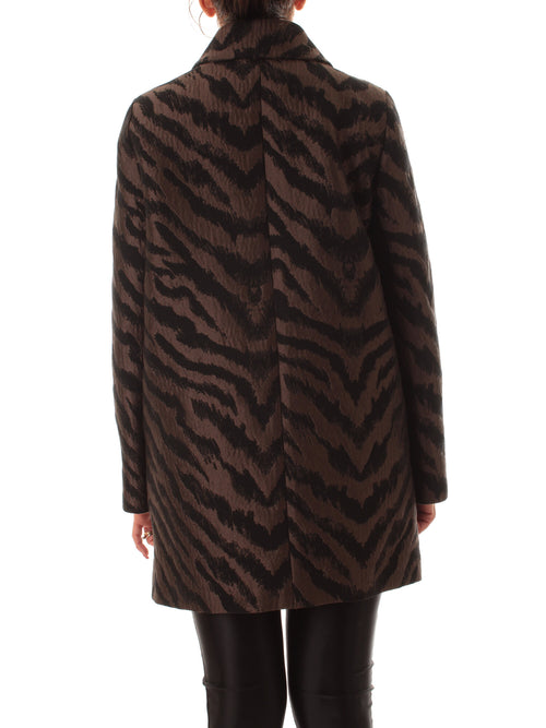 Iblues RELAX cappotto animalier da donna testa di moro
