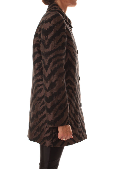 Iblues RELAX cappotto animalier da donna testa di moro