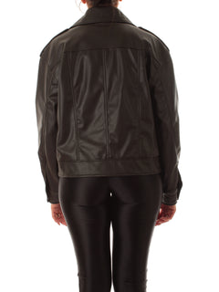 Emme Marella NURSE giacca-chiodo in similpelle da donna testa di moro