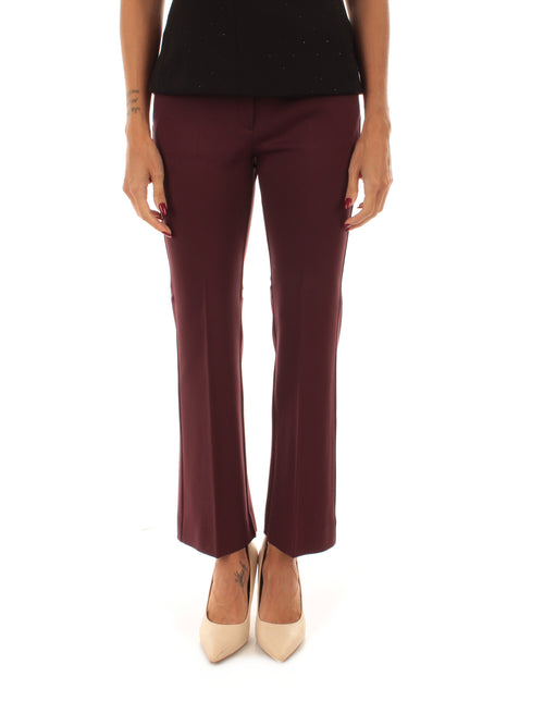 Emme Marella FLARE pantalone dritto da donna bordeaux