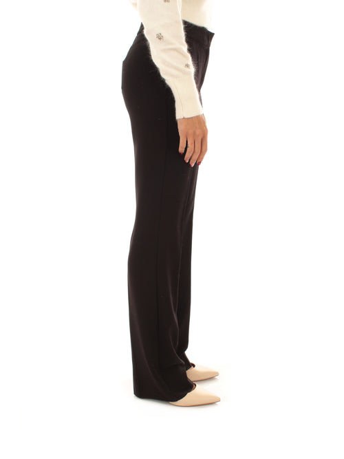 Emme Marella CHIOMA pantaloni semi flare da donna nero