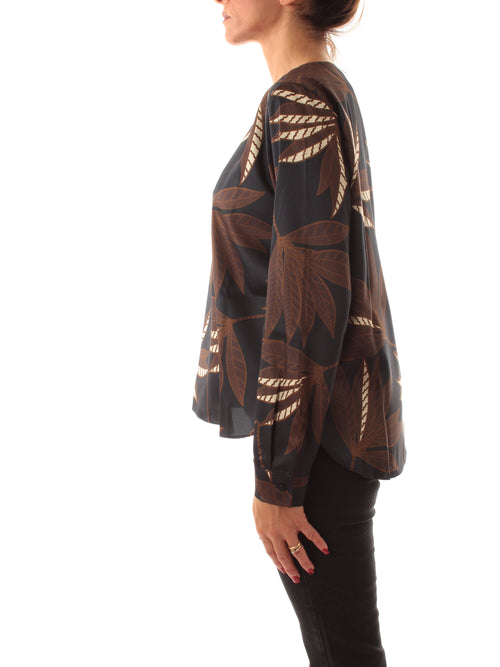 Emme Marella JIMCO blusa da donna blu foglia
