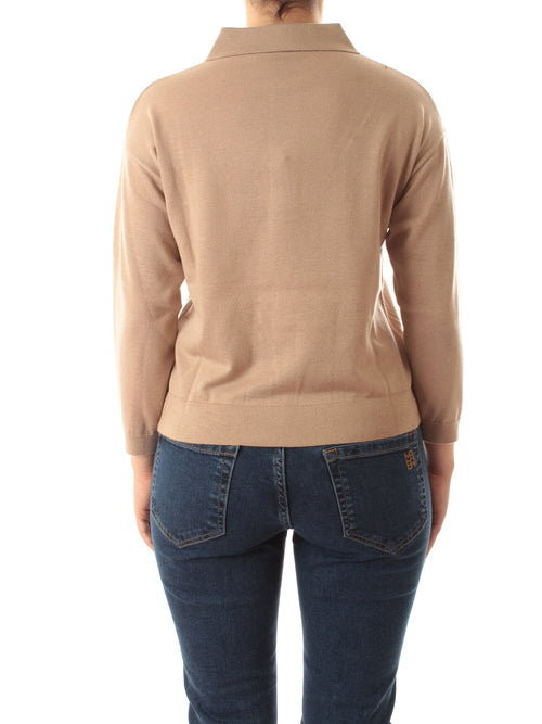 Emme Marella FAVILLE maglia oversize con lurex da donna beige