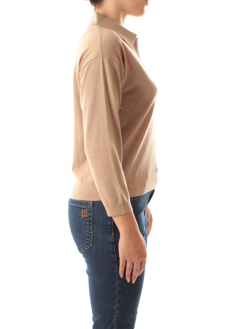 Emme Marella FAVILLE maglia oversize con lurex da donna beige