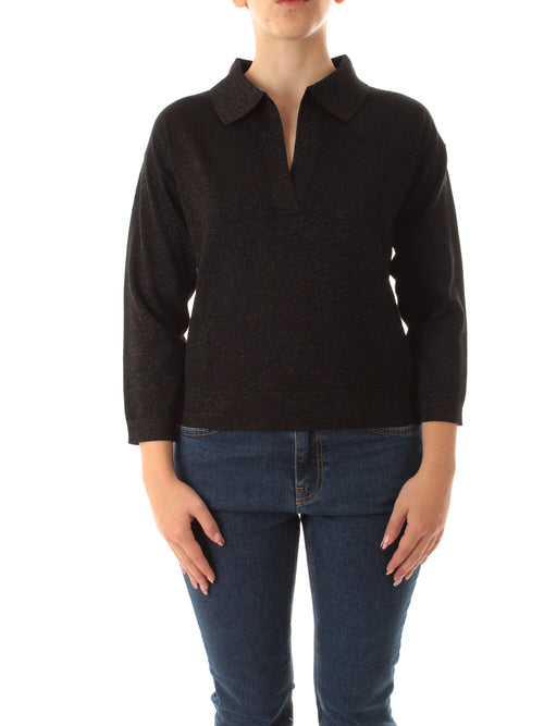 Emme Marella FAVILLE maglia oversize con lurex da donna nero