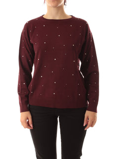 Emme Marella EMBASSY maglia con cristalli da donna bordeaux