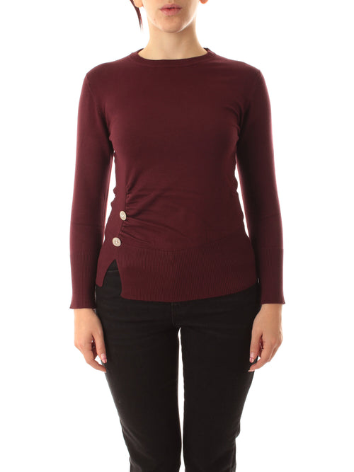 Emme Marella DAMIANA maglia con dettagli gioiello da donna bordeaux