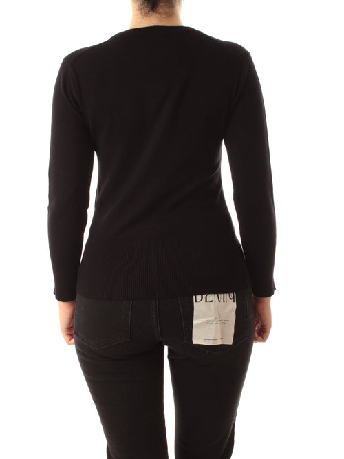 Emme Marella DAMIANA maglia con dettagli gioiello da donna nero