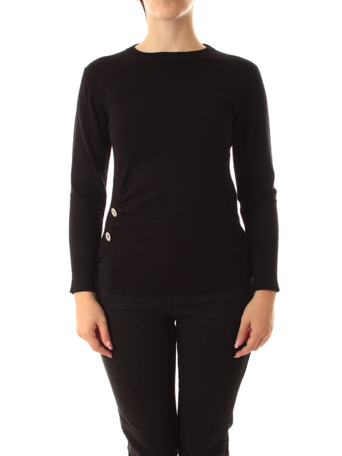 Emme Marella DAMIANA maglia con dettagli gioiello da donna nero