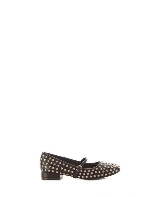 Emme Marella TIRELLA ballerina con borchie da donna nero