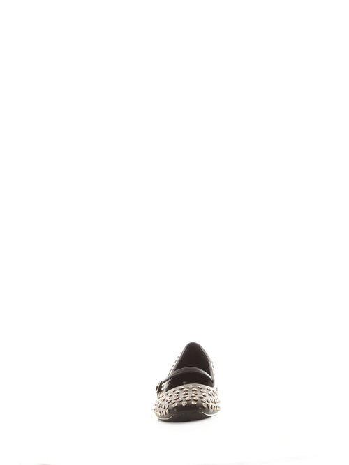 Emme Marella TIRELLA ballerina con borchie da donna nero