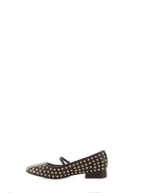 Emme Marella TIRELLA ballerina con borchie da donna nero