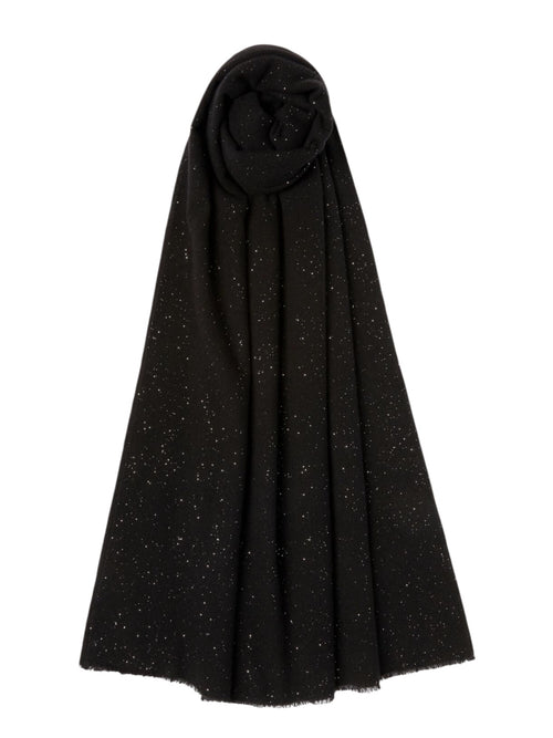 Emme Marella RINVIO stola con frange da donna nero lurex