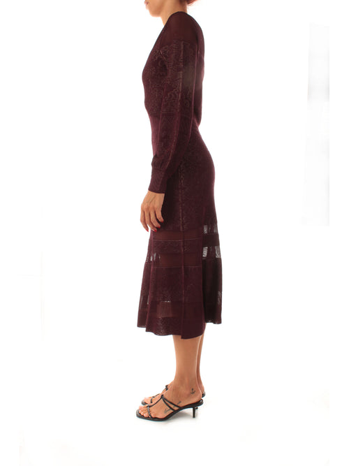 Twinset abito in maglia traforata da donna winetasting