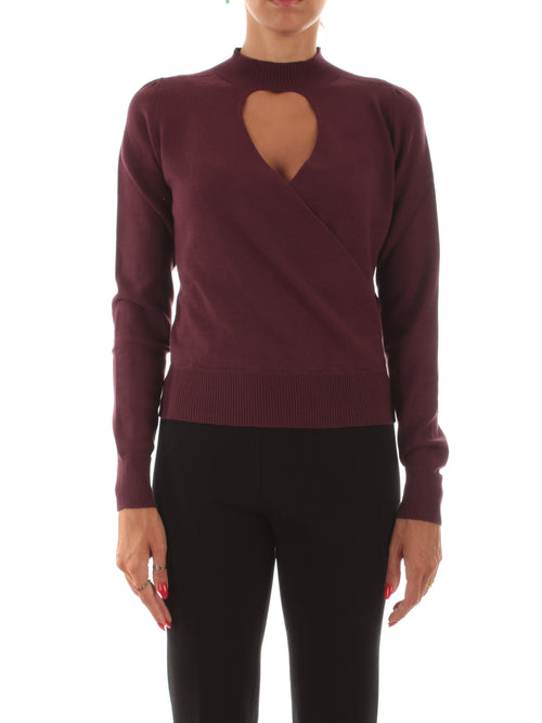 Twinset maglia con cut-out e incrocio da donna winetasting