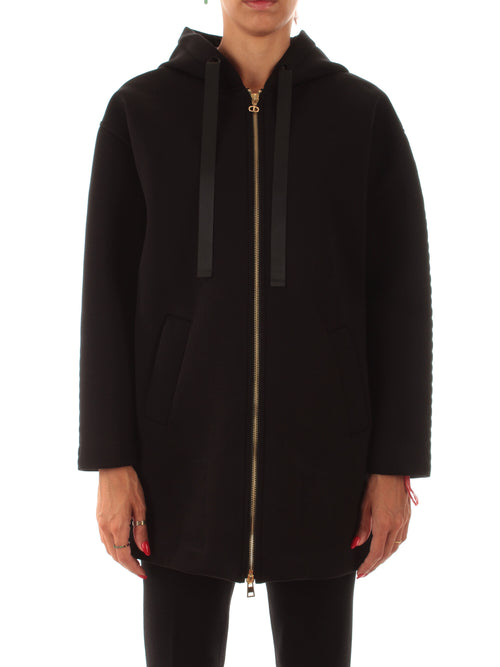 Twinset felpa in scuba da donna nero