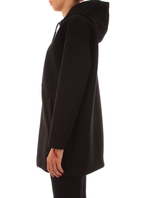 Twinset felpa in scuba da donna nero