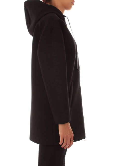 Twinset felpa in scuba da donna nero