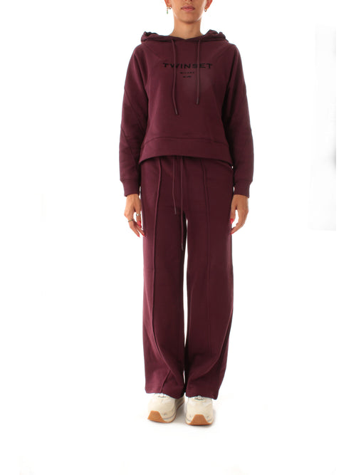 Twinset completo felpa e pantalone da donna winetasting