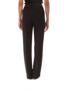 Twinset pantaloni in crêpe cady con cintura da donna nero