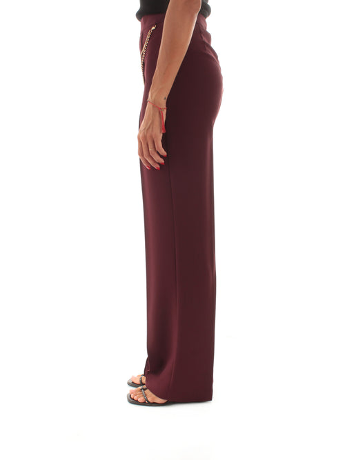 Twinset pantaloni in crêpe cady con cintura da donna winetasting